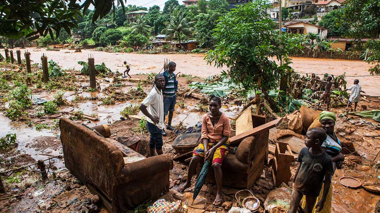 After flooding in Freetown, Sierra Leone, 2017. 